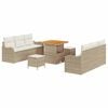 vidaXL Tuin Sofa Set 9 st 8-Aantal zitplaatsen Beige en Cr&egrave;me