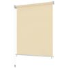vidaXL Rolgordijn voor buiten 80x140 cm HDPE cr&egrave;mekleurig
