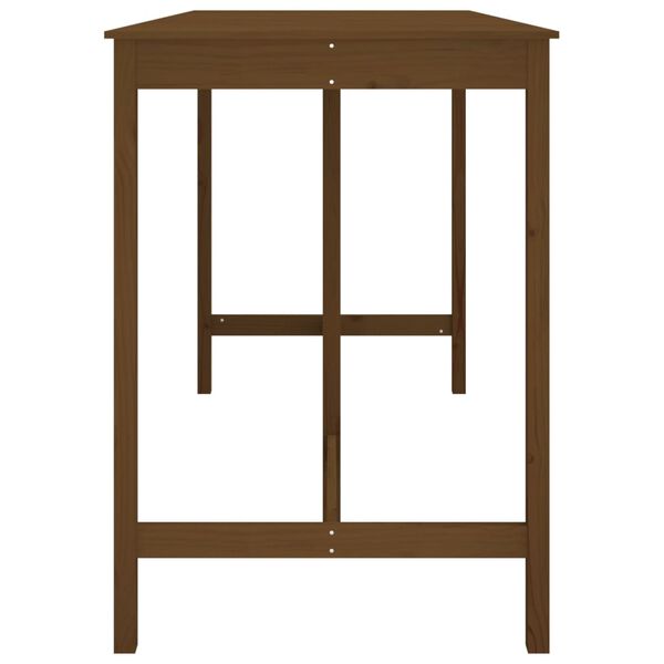 vidaXL Bartafel 180x80x110 cm massief grenenhout honingbruin