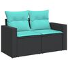 vidaXL 11-delige Loungeset met kussens poly rattan grijs
