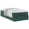 vidaXL Ottoman bed met matras 90x200cm fluweel donkergroen