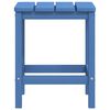 vidaXL Tuinstoel Adirondack met voetenbank en tafel HDPE aquablauw