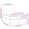 vidaXL Boxspring met matras en LED stof donkerbruin 120x190 cm