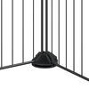 vidaXL Huisdierenkooi met deur 44 panelen 35x35 cm staal zwart