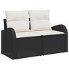 vidaXL Tuin Sofa Set 7 pcs Zwart en wit