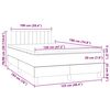 vidaXL Boxspring met matras en LED fluweel donkerblauw 120x190 cm