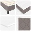 vidaXL Boxspring bed met matras met hoofdeinde Taupe 140 x 190 cm Stof