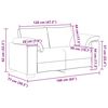 vidaXL Loveseat bank 160x77x82 cm fluweel zwart