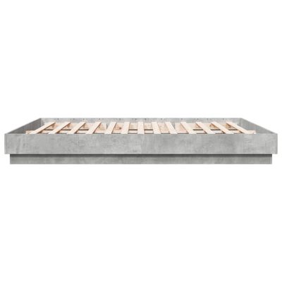 vidaXL Bedframe bewerkt hout betongrijs 180x200 cm