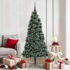 vidaXL Kunst Kerstboom met Verlichting en Bal Set Groen 180 cm PET