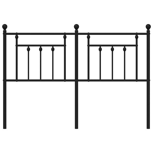 vidaXL Hoofdbord 150 cm metaal zwart