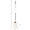 vidaXL Hanglamp industrieel E27 35 cm ijzer en massief hout wit