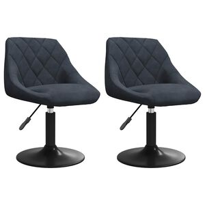 vidaXL Eetkamerstoelen draaibaar 2 st fluweel donkergrijs
