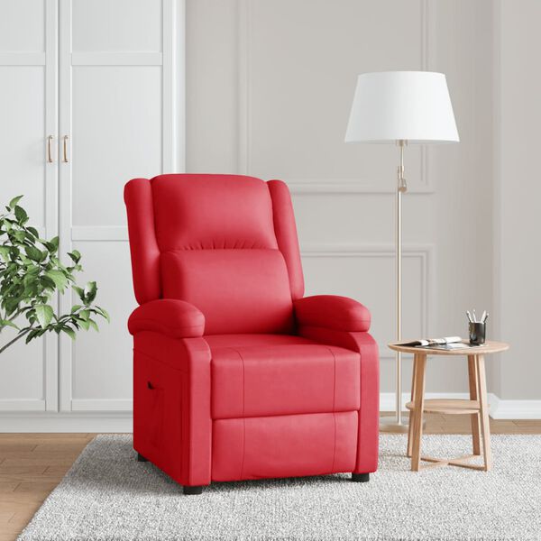vidaXL Fauteuil verstelbaar kunstleer rood