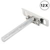 vidaXL Zwevende plankdragers 12st onzichtbaar &Oslash;12x100 mm koolstofstaal