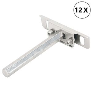 vidaXL Zwevende plankdragers 12st onzichtbaar &Oslash;12x100 mm koolstofstaal