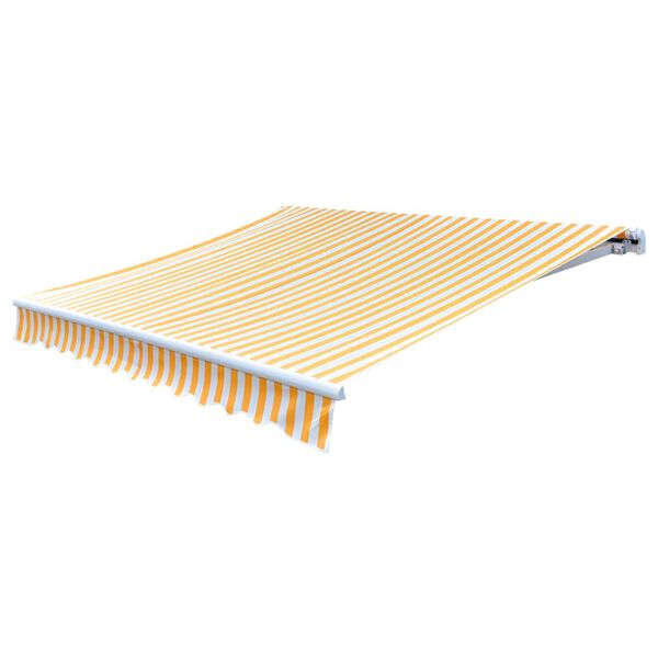 vidaXL Luifeldoek 450x300 cm canvas oranje en wit