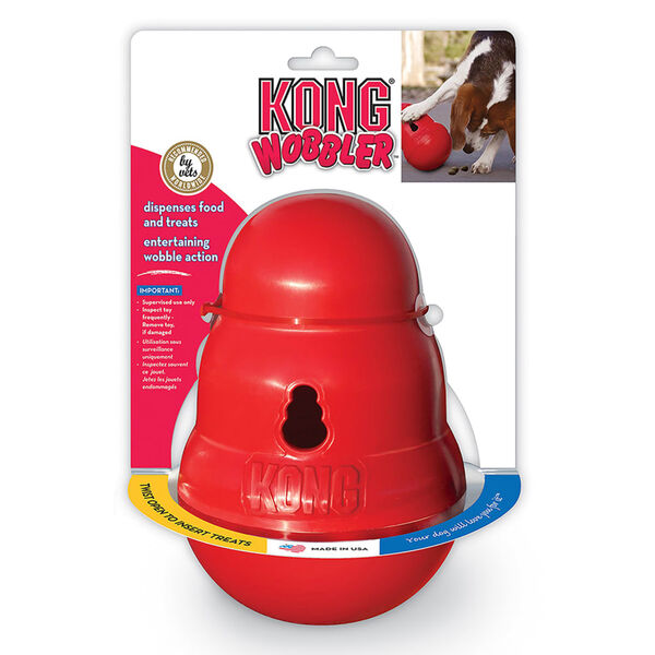Kong Hondenspeelgoed Snack Dispenser Wobbler L rood