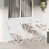 vidaXL Tuin Bistro Set 3 pcs Wit Staal