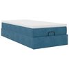 vidaXL Ottoman bed met matras 100x200 cm fluweel donkerblauw