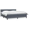 vidaXL Boxspring met matras fluweel donkergrijs 180x220 cm