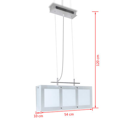 Eettafel glazen hanglamp (3 x E14)