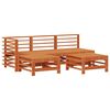 vidaXL Tuin loungeset 5 pcs Wasbruin Massief grenenhout