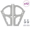 vidaXL Flip lade scharnier 12 st Zilver 235 x 155 x 30 mm IJzer