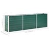 vidaXL Plantenbak verhoogd 240x40x77 cm gegalvaniseerd staal groen