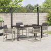 vidaXL Tuin eettafelset 5 pcs Lichtgrijs poly rattan