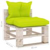 vidaXL 5-delige Loungeset met kussens pallet grenenhout