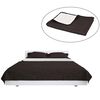 vidaXL Bedsprei dubbelzijdig 220x240 cm quilt cr&egrave;me en bruin