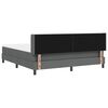 vidaXL Boxspringbed met matras Donkergrijs 200 x 180 cm Polyester
