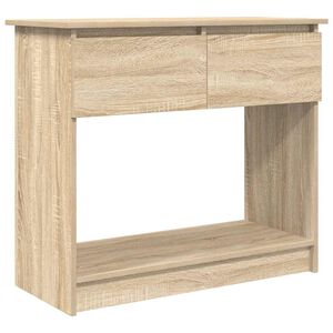 vidaXL Wandtafel met lades sonoma 85,5x38,5x74,5 cm eikenkleurig