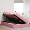 vidaXL Opbergbed met matras met matras Roze 120 x 190 cm Fluweel