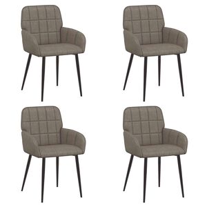vidaXL Eettafelstoelen 4 st Kunstleer Grijs 57 x 50 x 85 cm