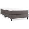 vidaXL Boxspring bed kunstleer grijs 90x190 cm