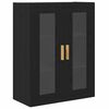 vidaXL Wandkast Zwart Eiken 69,5 x 34 x 90 cm Bewerkt hout