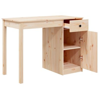 vidaXL Bureau 100x50x75 cm massief grenenhout