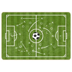 vidaXL Kindervloerkleed voetbalveld wasbaar 160x230 cm groen