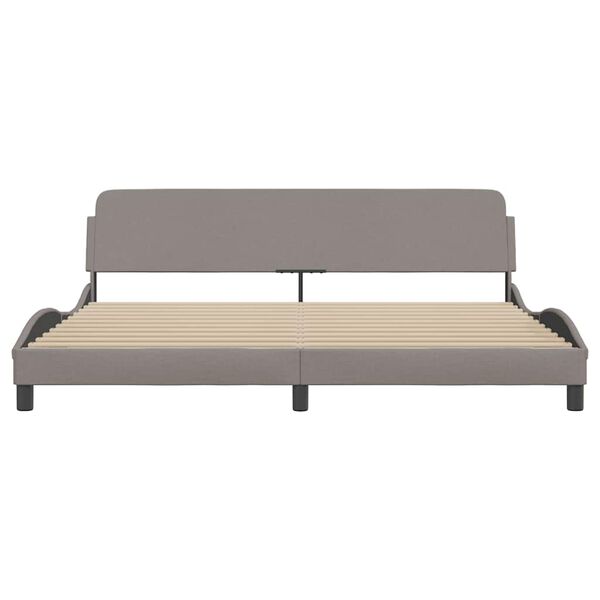vidaXL Bedframe "Dover" stof taupe 200x200 cm