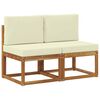 vidaXL 2 Stuk Buiten Midden Sofa Massief Acaciahout