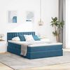 vidaXL Opslag bed met matras Donkerblauw 140 x 190 cm Fluweel