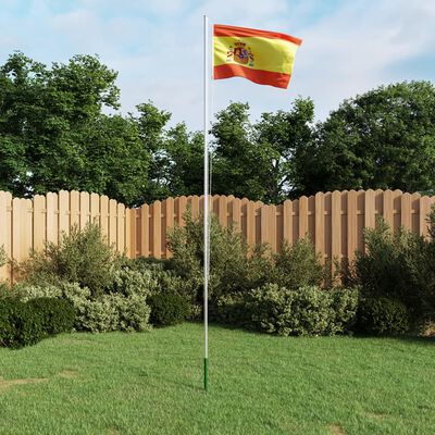 vidaXL Vlag met vlaggenmast Spanje 6,2 m aluminium