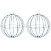 vidaXL Bal 2 st Koudwit 40 x 40 x 42 cm Metaal 192 LED's