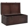 vidaXL Schatkist met sloten 79,5x39,5x39,5 cm multiplex donkerbruin