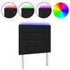 vidaXL Hoofdbord LED 100x5x118/128 cm stof zwart