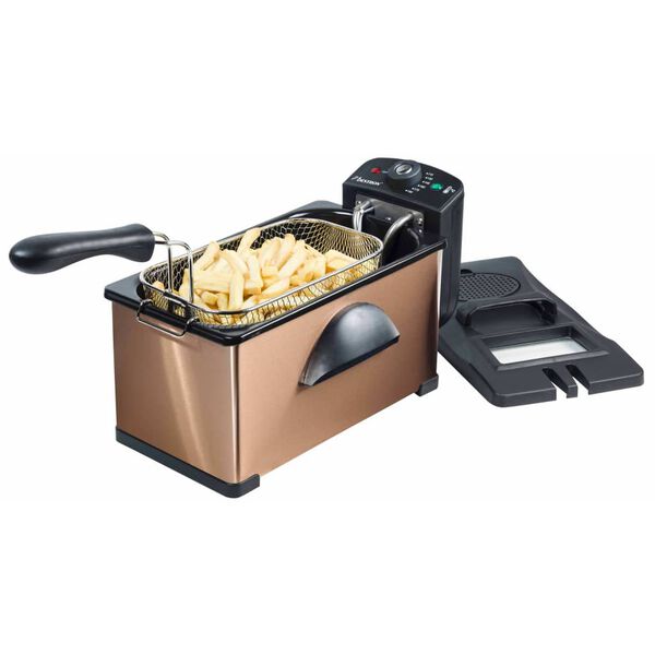 Bestron Friteuse met koude zone AF370CO 2000 W 3,5 L koperkleurig