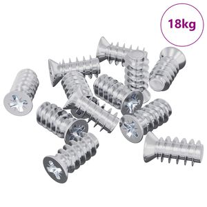 vidaXL Bout 10909 pcs Zilver M6 x 12 mm IJzer