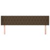 vidaXL Hoofdbord met randen 203x16x78/88 cm stof donkerbruin